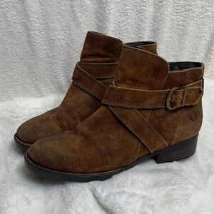 Brown Suede Ankle Boots
